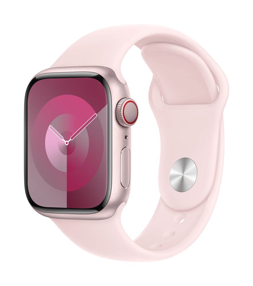 Apple Watch Series 9 41 mm Aluminium GPS Cellular Sportarmband S M pink Printus