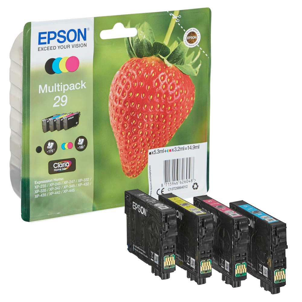 EPSON 29 T2986 schwarz cyan magenta gelb Druckerpatronen 4er Set Printus