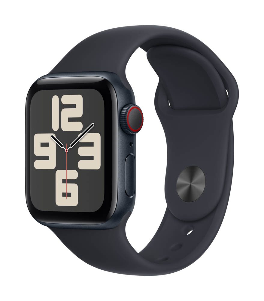 Apple Watch SE 40 mm GPS Cellular Sportarmband S M mitternacht Printus