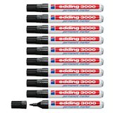 Permanentmarker edding 3000 Permanentmarker schwarz 1,5 - 3,0 mm, 10 St. von edding