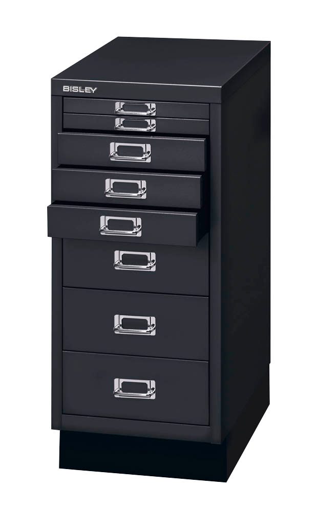 BISLEY MultiDrawer L298S Schubladenschrank schwarz 8 Schubladen 27 8 x 38 0 x 67 0 cm Printus