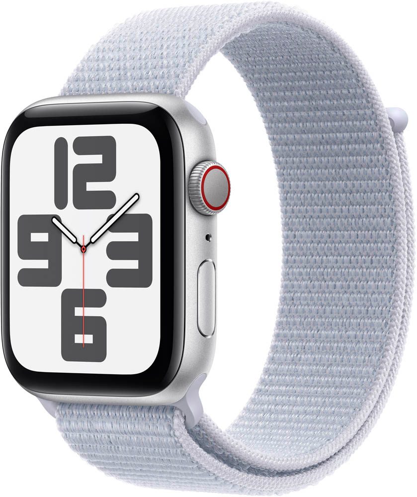 Apple Watch SE 44 mm Aluminium GPS Cellular Sport Loop blaue Wolke silber Printus