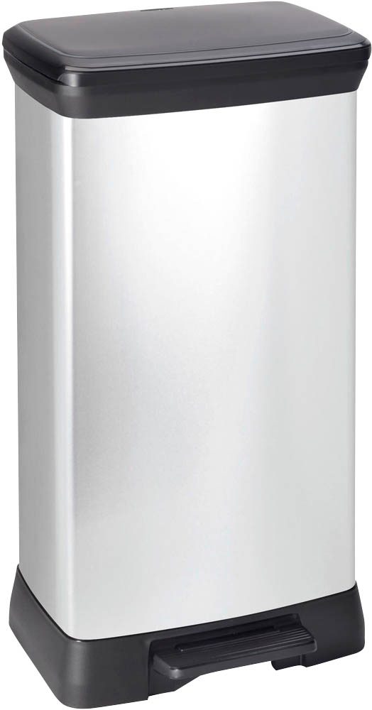 curver DECOBIN SLIM BIN Mülleimer 50 0 l silbermetallic Printus